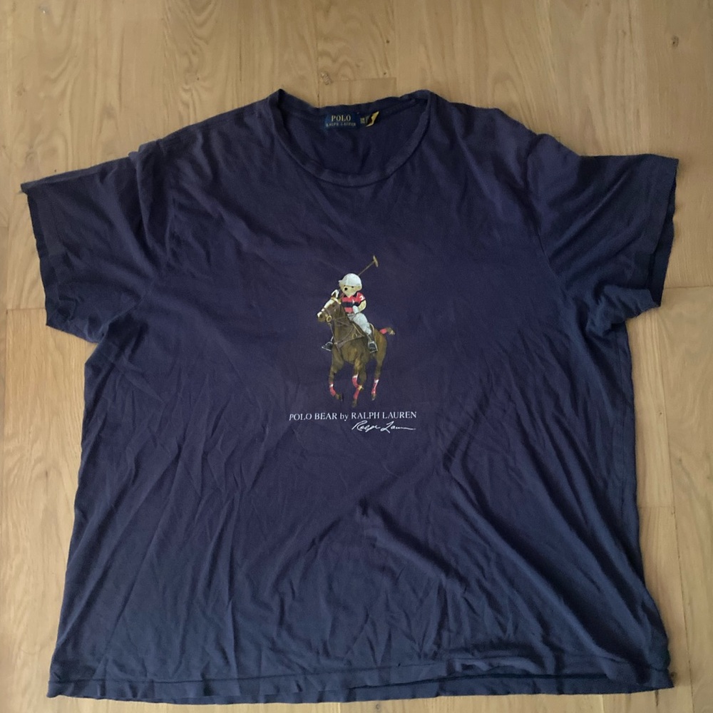 Ralph Lauren Polo Bear Graphic Tee in Navy Blue